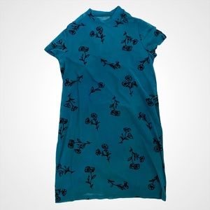 MINKPINK Teal Embroidered Mini Dress, NWT